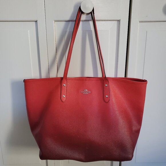 Coach Ombre City Tote J1780-F22560 Rouge Multi - Picture 1 of 12